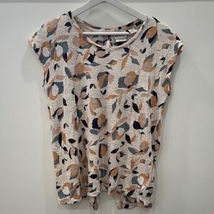 Rachel Zoe Multicolor Abstract Print Short Sleeve Top